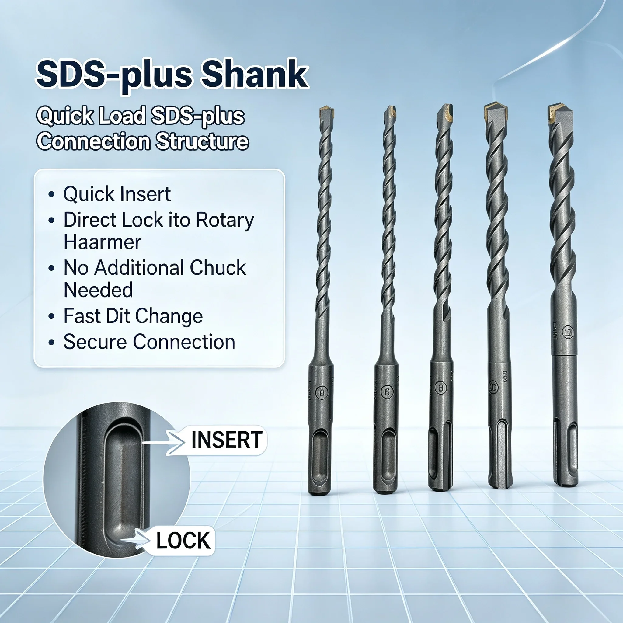 Concrete Breaker Demolition - بوش SDS‑plus‑1 5 قطع من رؤوس