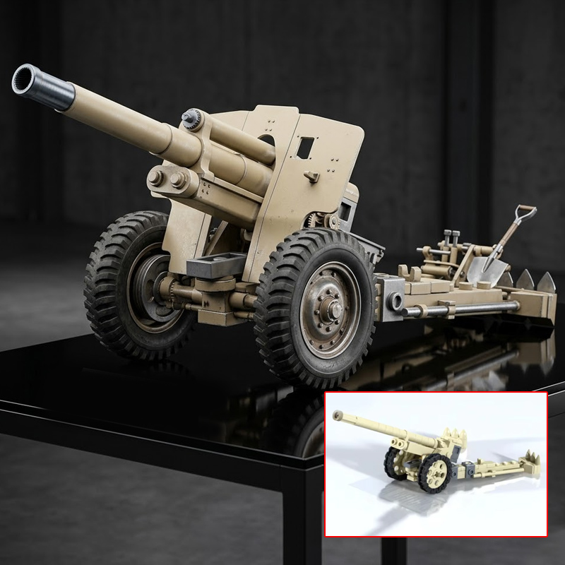 Heavy Equipment Lego - نموذج مدفعية ميدانية ثقيلة qwer 149/40،