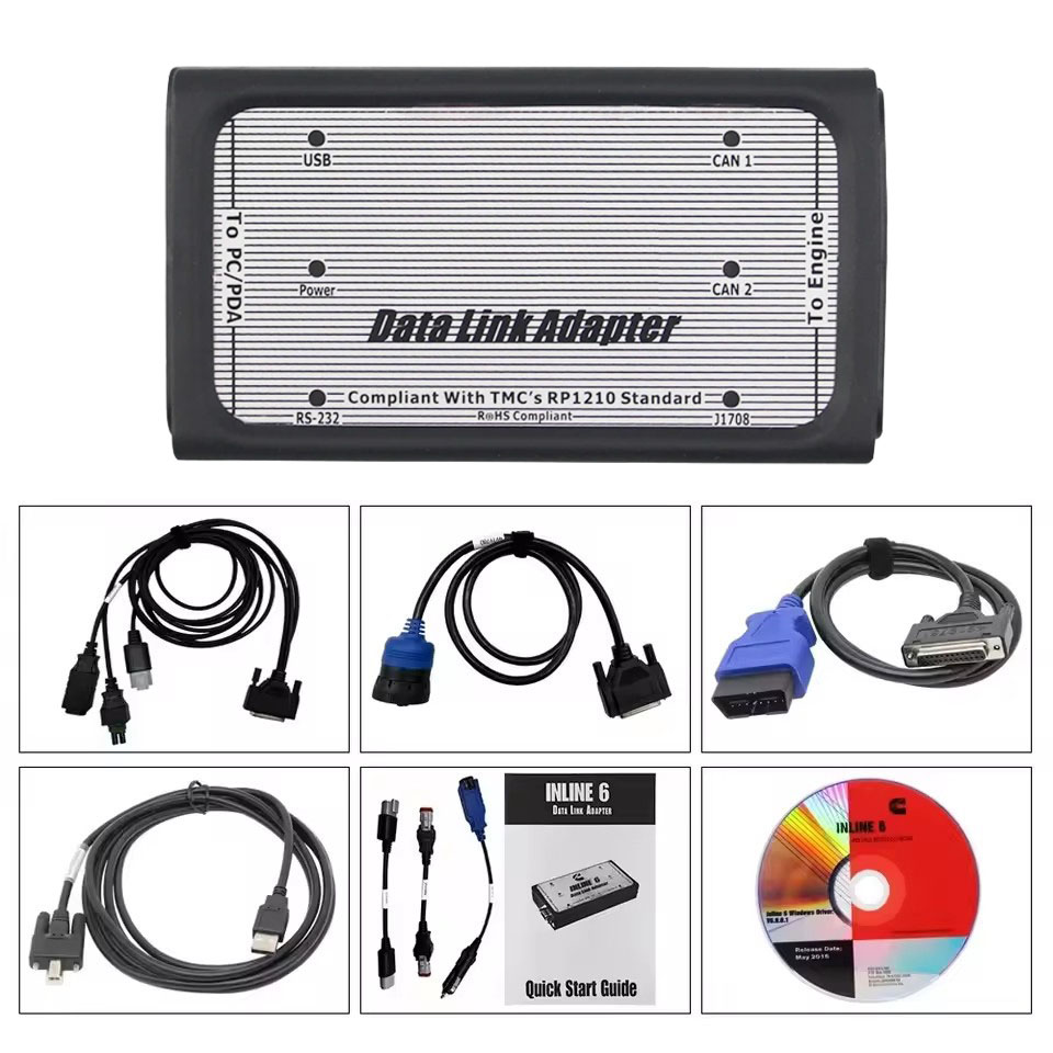 محول بيانات INLINE 6 V8.9 عالي - مراجعة Heavy Equipment Diagnostic Tool وسعره