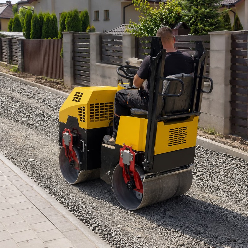 مدحلة طرق اهتزازية مزدوجة الأس - مراجعة Heavy Equipment Construction وسعره